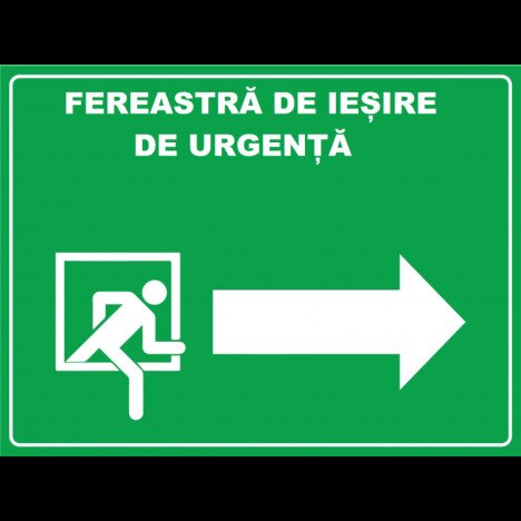 Placuta pentru fereastra de iesire de urgenta in dreapta