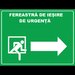 Placuta pentru fereastra de iesire de urgenta in dreapta